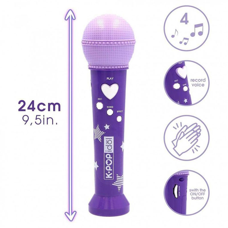 Giochi Preziosi K-Pop Idol Μικρόφωνο με Ήχους και Δυνατότητα Εγγραφής & Αναπαραγωγής Φωνής KPP03000