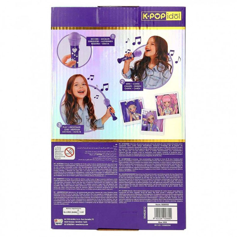 Giochi Preziosi K-Pop Idol Μικρόφωνο με Ήχους και Δυνατότητα Εγγραφής & Αναπαραγωγής Φωνής KPP03000
