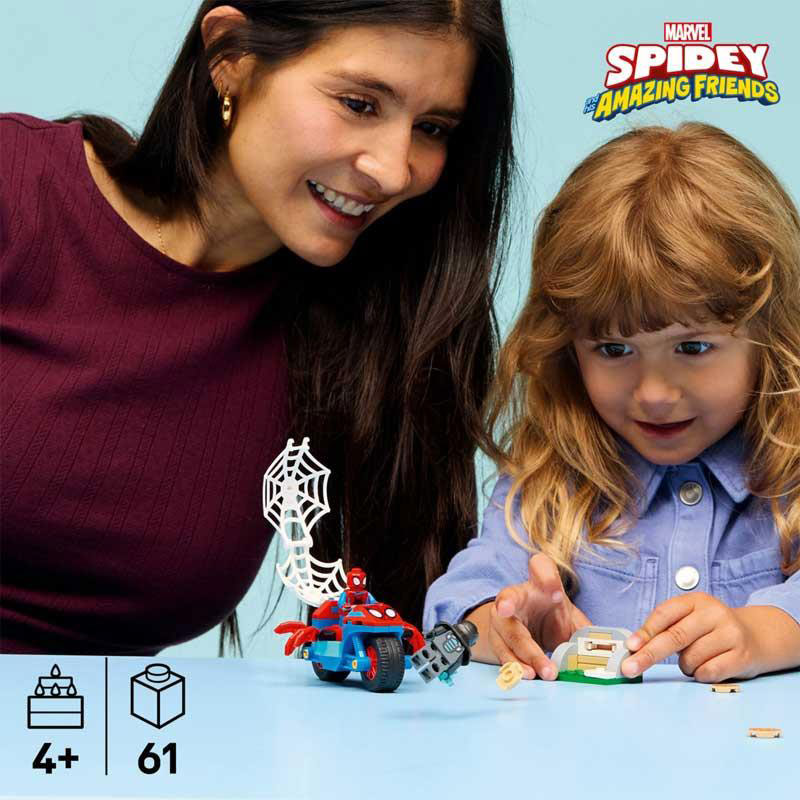 LEGO Marvel Spidey On His Motorcycle vs. Rhino 11206