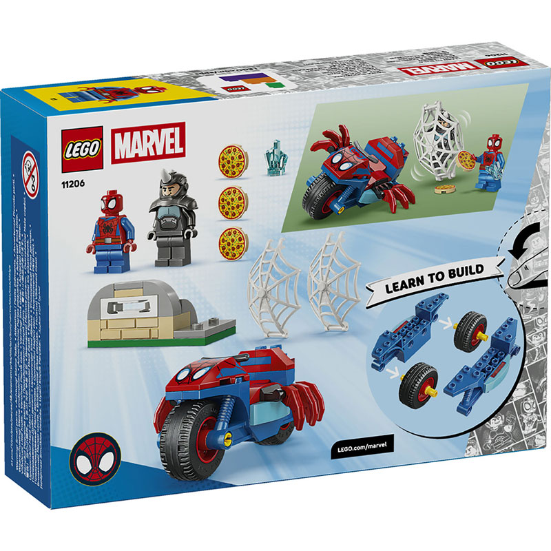 LEGO Marvel Spidey On His Motorcycle vs. Rhino 11206