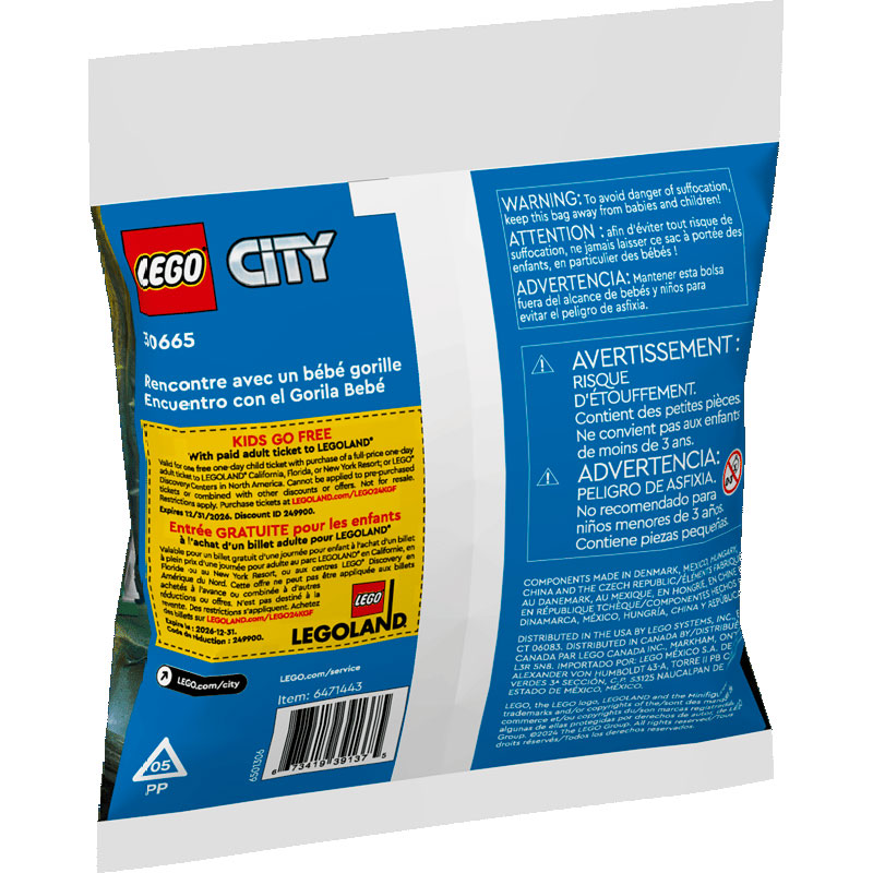 Lego® City Mini Builds Baby Gorilla Encounter 30665