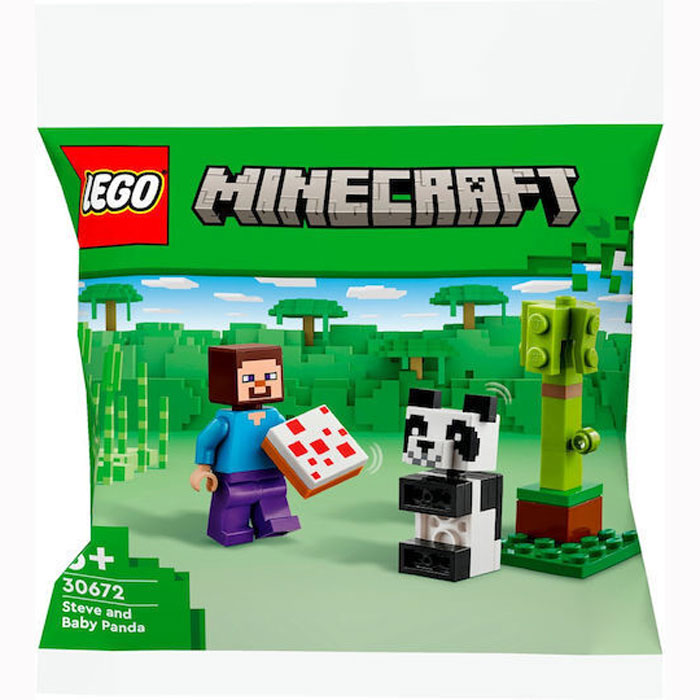 Lego® Minecraft Mini Builds Steve and Baby Panda 30672