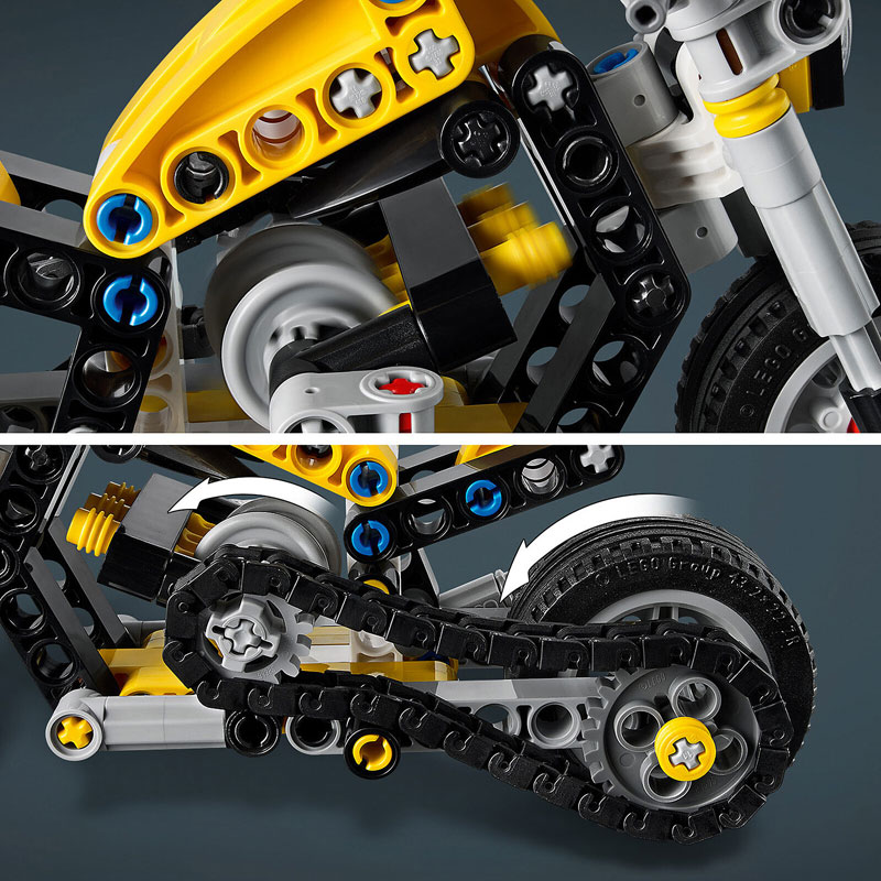 Lego Technic Yellow Motorcycle 42225