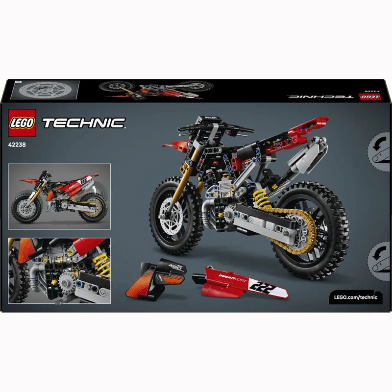 Lego® Technic Ducati Desmo450 MX Factory Motorcycle 42238