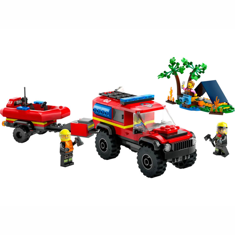 Lego City 4x4 Fire Truck with Rescue Boat 60412