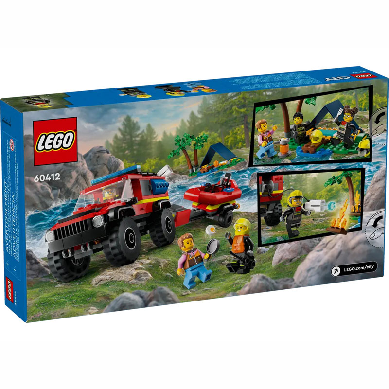 Lego City 4x4 Fire Truck with Rescue Boat 60412
