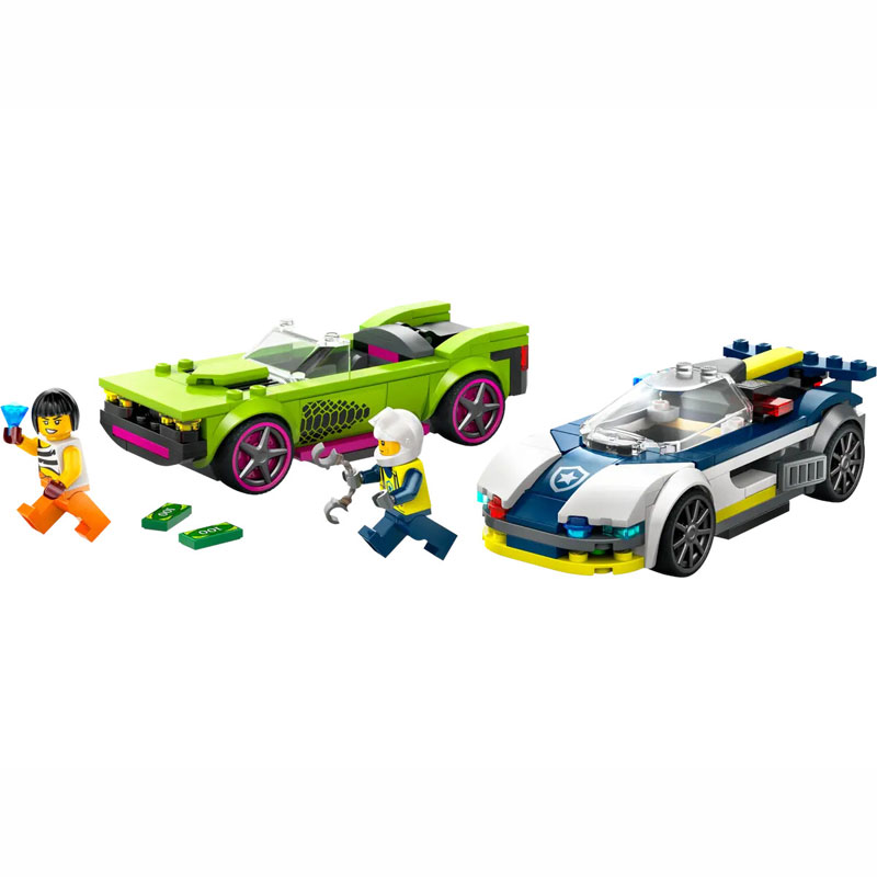Lego City Police Car and Muscle Car Chase 60415