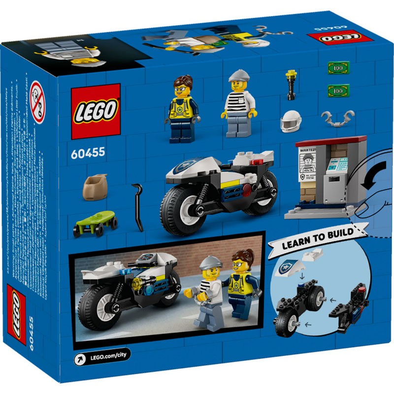 Lego City Police Motorcycle Chase 60455