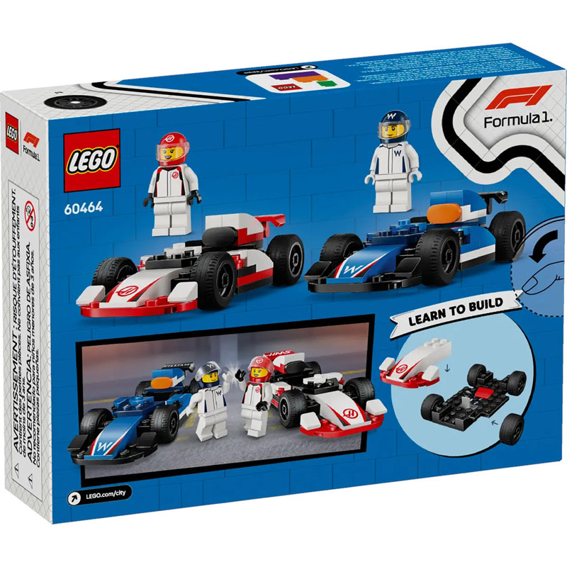 Lego City F1® Williams Racing & Haas F1® Race Cars 60464