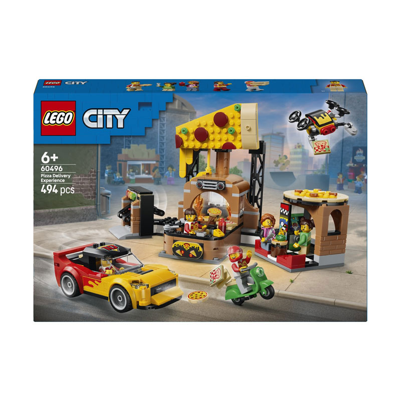 LEGO® City Pizza Delivery Experience with Vehicles 60496