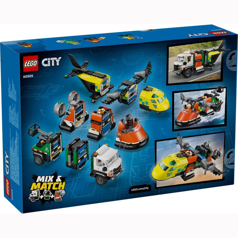 LEGO City Airplane, Service Truck & Hovercraft Remix 60505