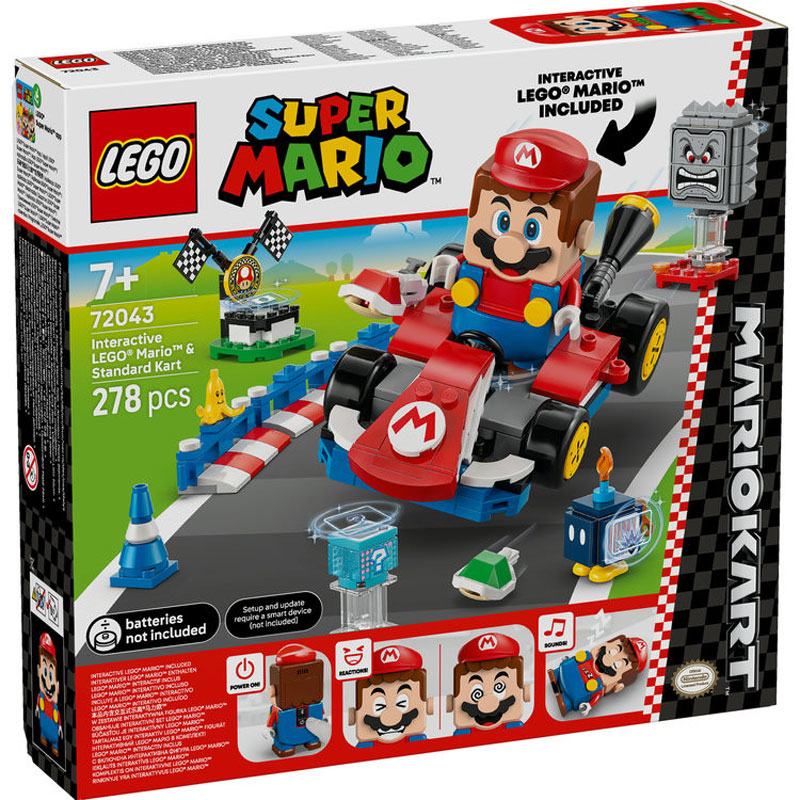 Lego Super Mario Kart™ – Interactive LEGO® Mario™ & Standard Kart 72043