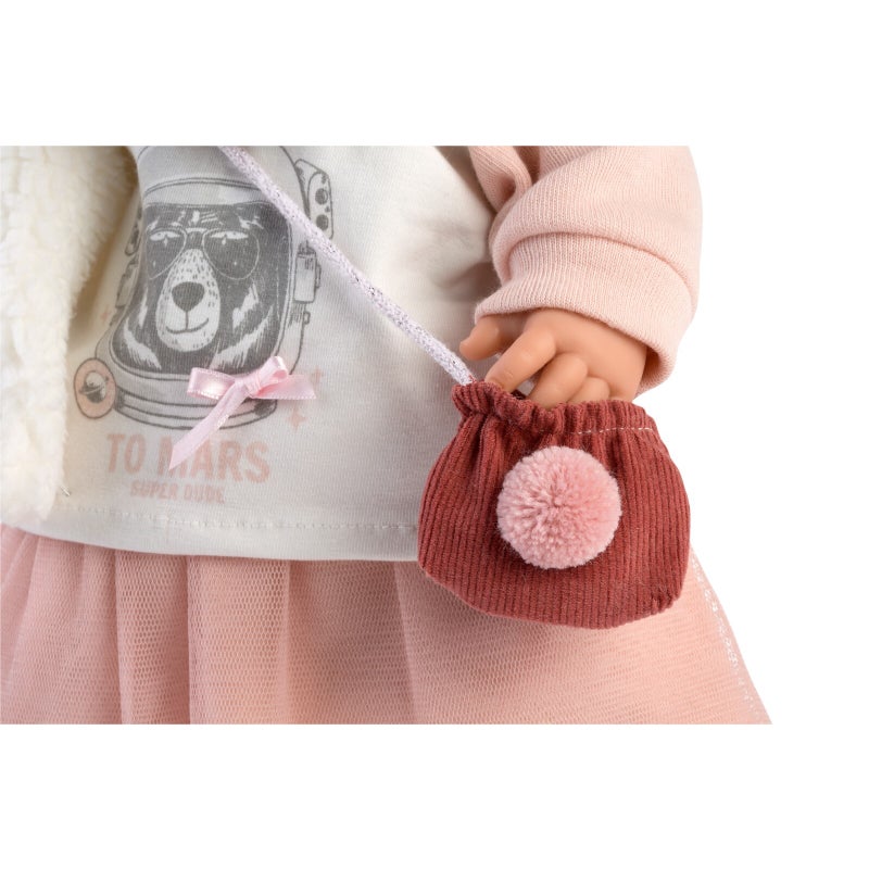 Κούκλα Llorens Julia που κλαίει Ξανθιά με Λευκό φούτερ & Φούστα 42402