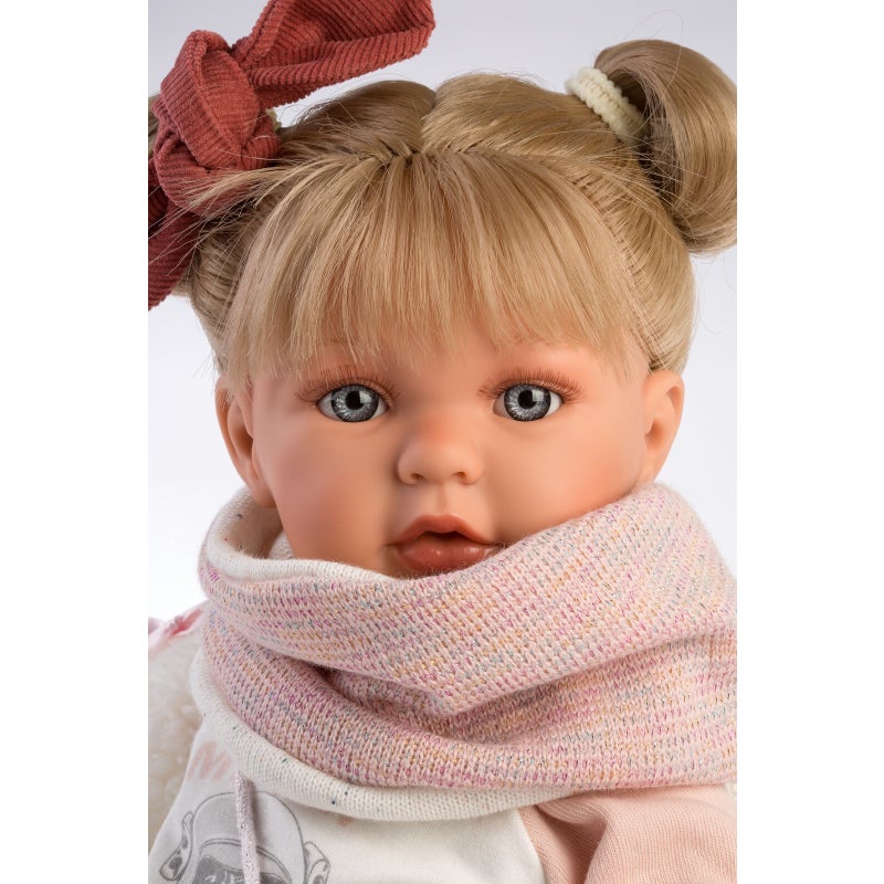 Κούκλα Llorens Julia που κλαίει Ξανθιά με Λευκό φούτερ & Φούστα 42402