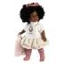 Llorens Μελαχρινή Κούκλα Zuri με Εκρού Ρούχα 35cm 53535