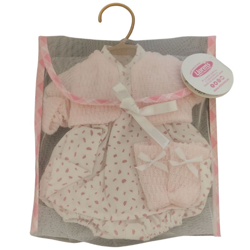 Llorens Σετ Ρούχων Απαλό Ροζ Κούκλας 33cm