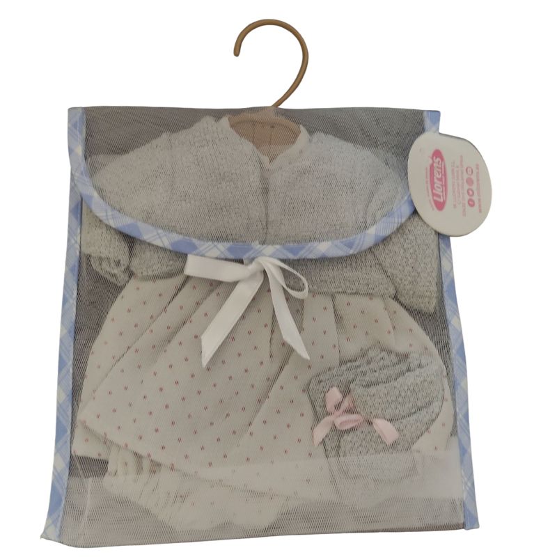 Llorens Σετ Ρούχων Γκρι Κούκλας 33cm