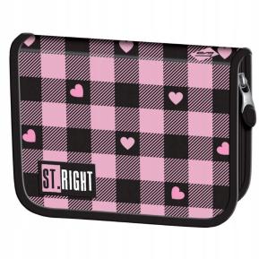 St. Majewski St. Right Κασετίνα Διπλή Pink Checkered Καρδιές MAJ-PC03PIC