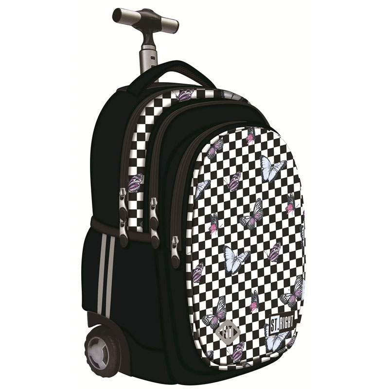St. Majewski St. Right Trolley Bag Chessboard Butterflies 26L MAJ-TBCHB
