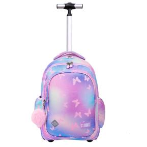 St. Majewski St. Right Trolley Bag Pink Butterflies 26L MAJ-TBPIB