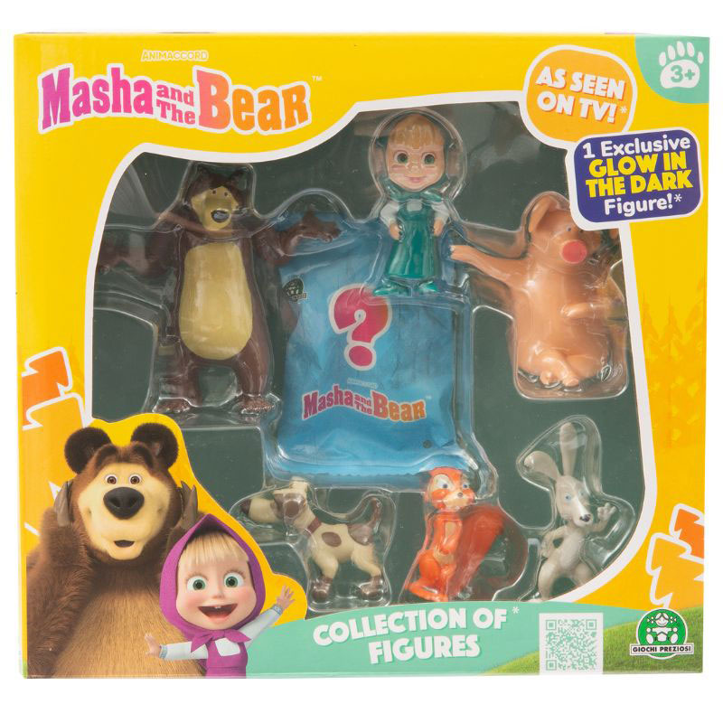 Giochi Preziosi Η Μάσα & ο Αρκούδος Σετ 7 Φιγούρες 5-7cm Σειρά 2 MHA31000