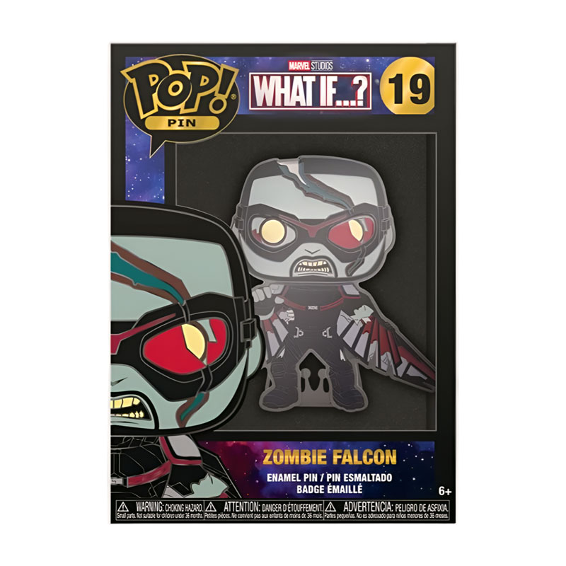 Funko Pop! Pin: Marvel Zombie Falcon (Glows in the Dark) #19 Large Enamel Pin (MVPP0057)