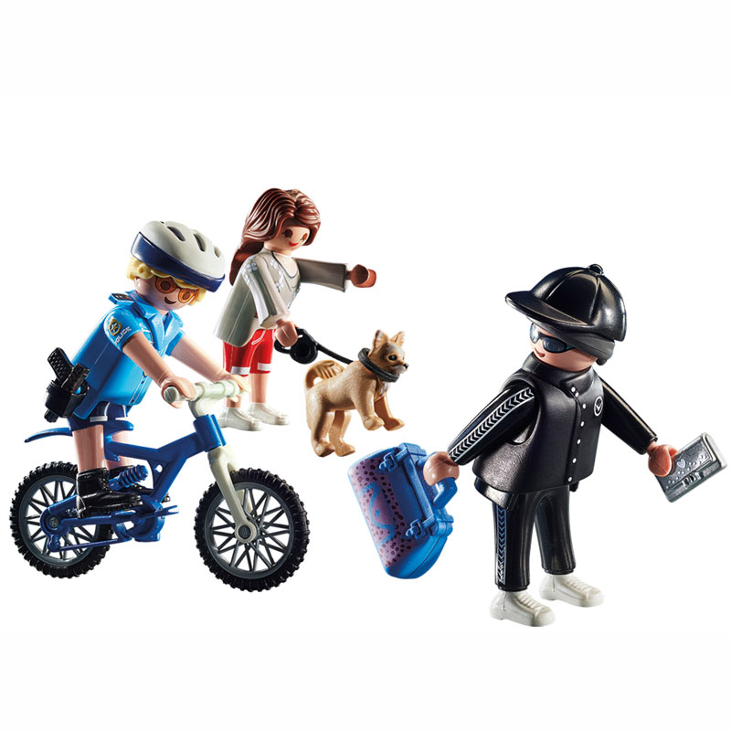Playmobil Αστυνομικός με ποδήλατο και πορτοφολάς 70573