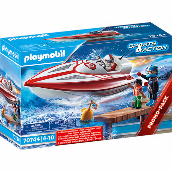 Playmobil Sports & Action Αγωνιστικό ταχύπλοο σκάφος με μοτέρ 70744