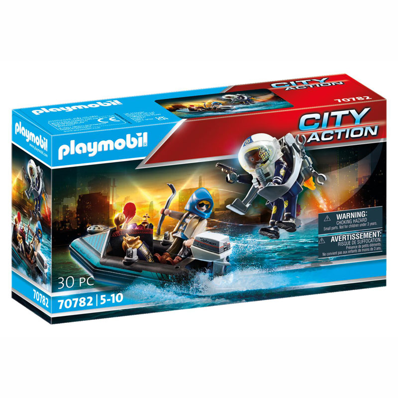 Playmobil Σύλληψη ληστή έργων τέχνης από αστυνομικό jetpack 70782