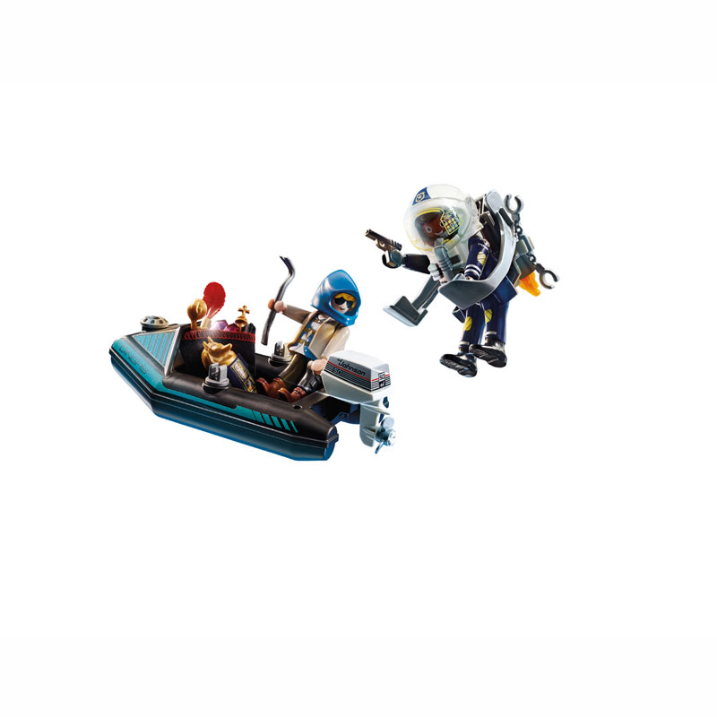 Playmobil Σύλληψη ληστή έργων τέχνης από αστυνομικό jetpack 70782