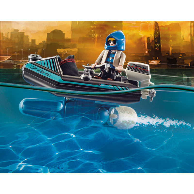 Playmobil Σύλληψη ληστή έργων τέχνης από αστυνομικό jetpack 70782