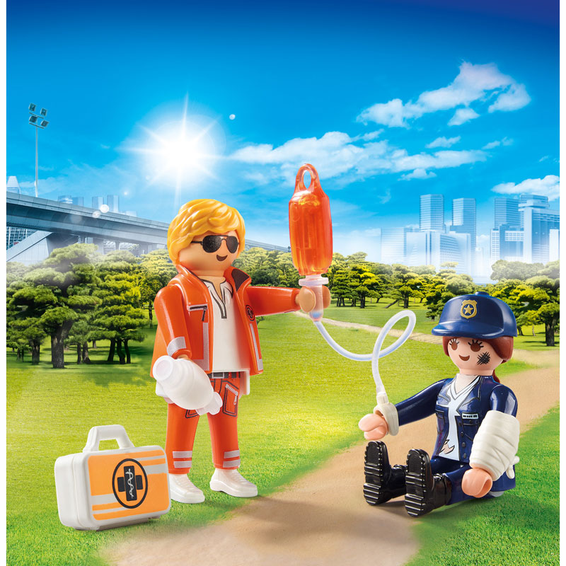 Playmobil DuoPack Διασώστης και Αστυνομικός 70823