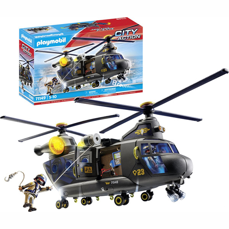 Playmobil City Action Ελικόπτερο Ειδικών Δυνάμεων με Δύο Έλικες 71149