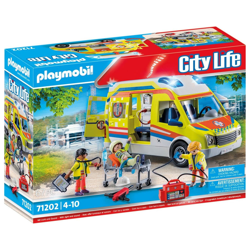Playmobil City Life Ασθενοφόρο με Διασώστες 71202
