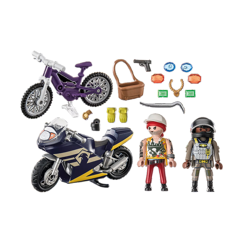 Playmobil Starter Pack Αστυνομική καταδίωξη ληστή κοσμημάτων 71255