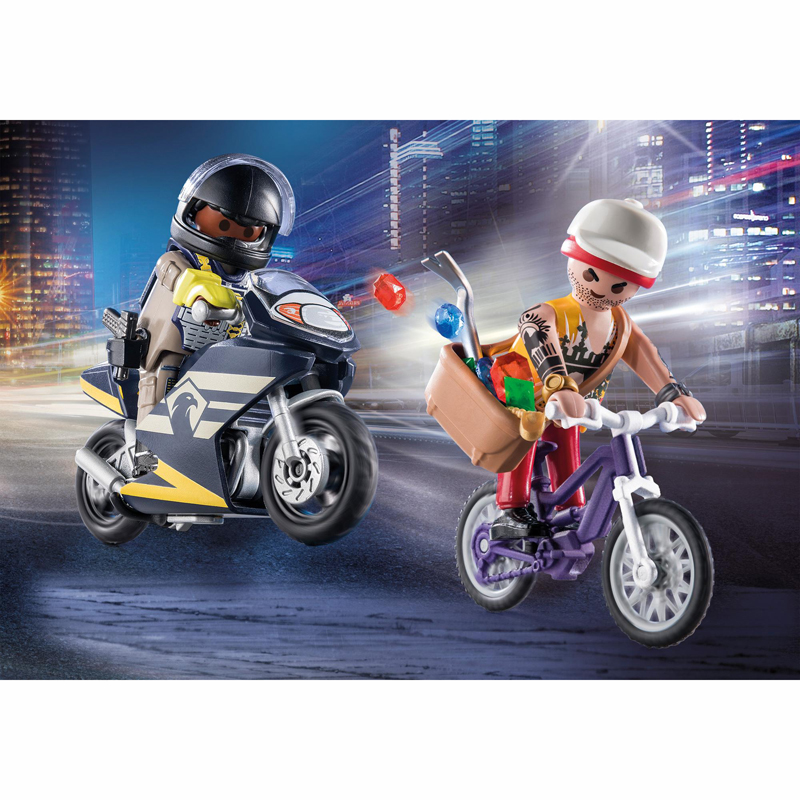 Playmobil Starter Pack Αστυνομική καταδίωξη ληστή κοσμημάτων 71255