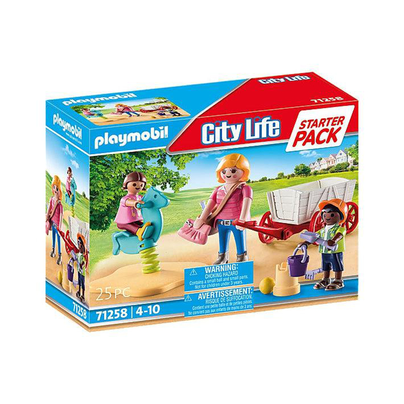 Playmobil Starter Pack Νηπιαγωγός με παιδάκια και καροτσάκι 71258