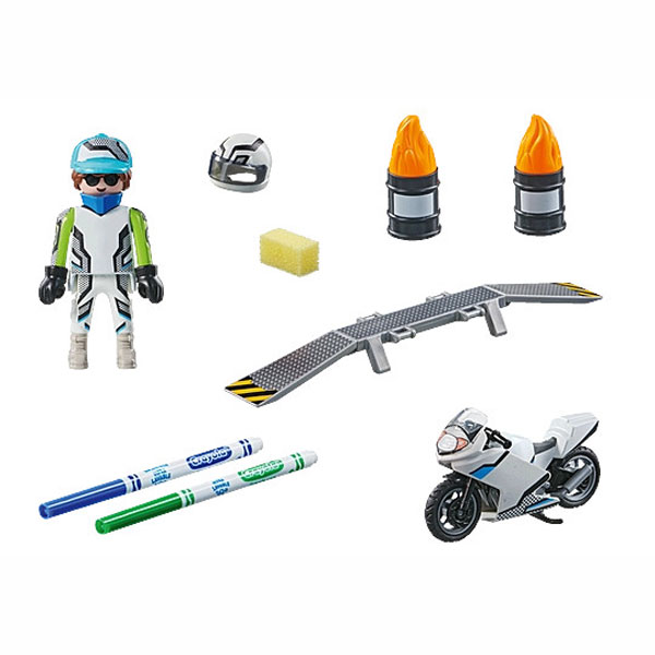 Playmobil Color Μοτοσικλέτα με οδηγό 71377