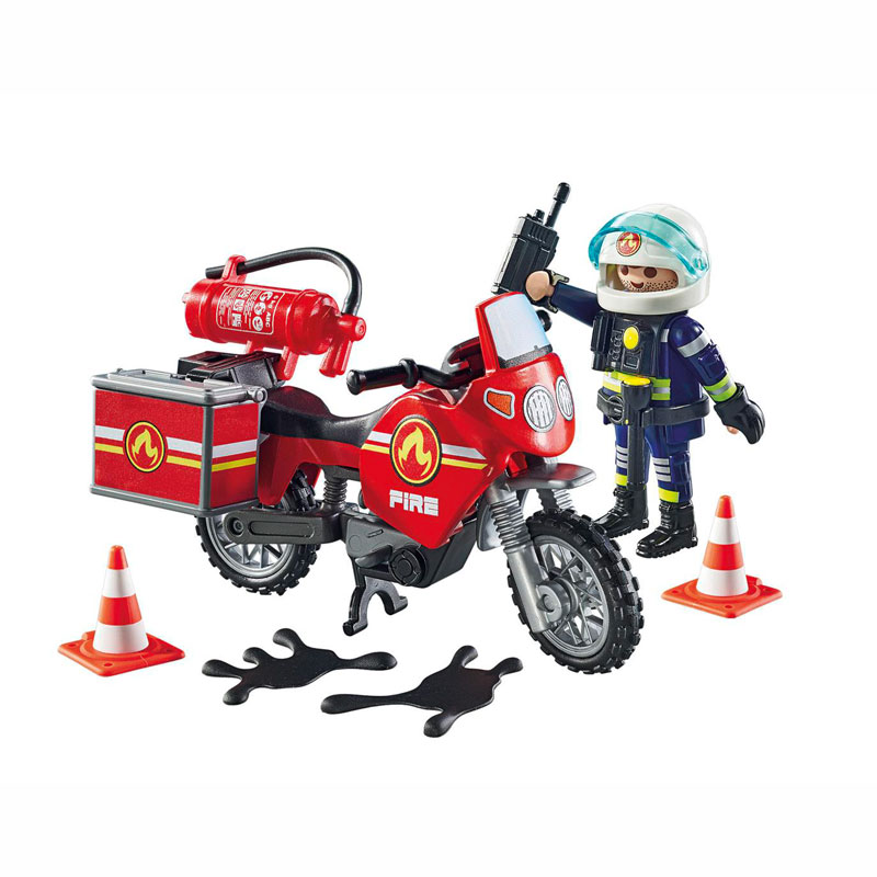 Playmobil City Action Heroes Πυροσβέστης με μοτοσικλέτα 71466