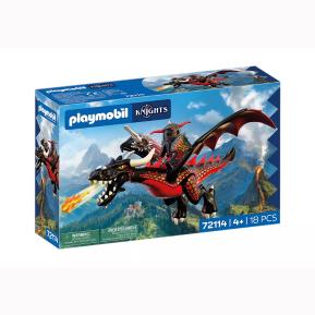 Playmobil Knights Μαύρος Δράκος και Ιππότης 72114