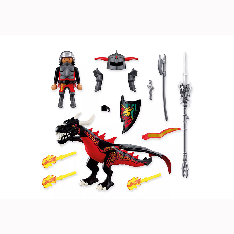 Playmobil Knights Μαύρος Δράκος και Ιππότης 72114