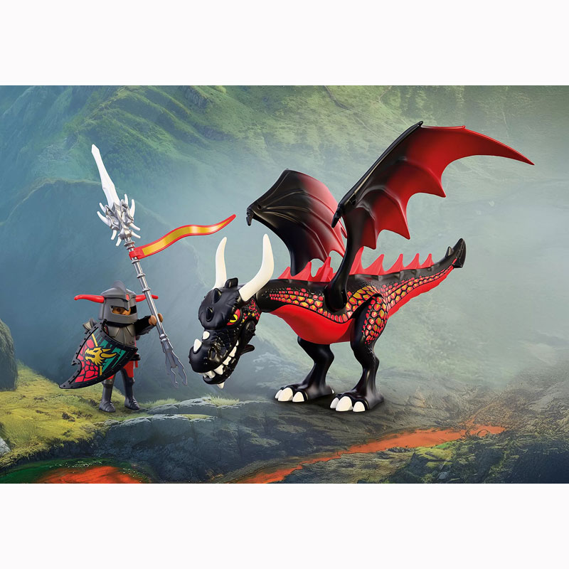 Playmobil Knights Μαύρος Δράκος και Ιππότης 72114
