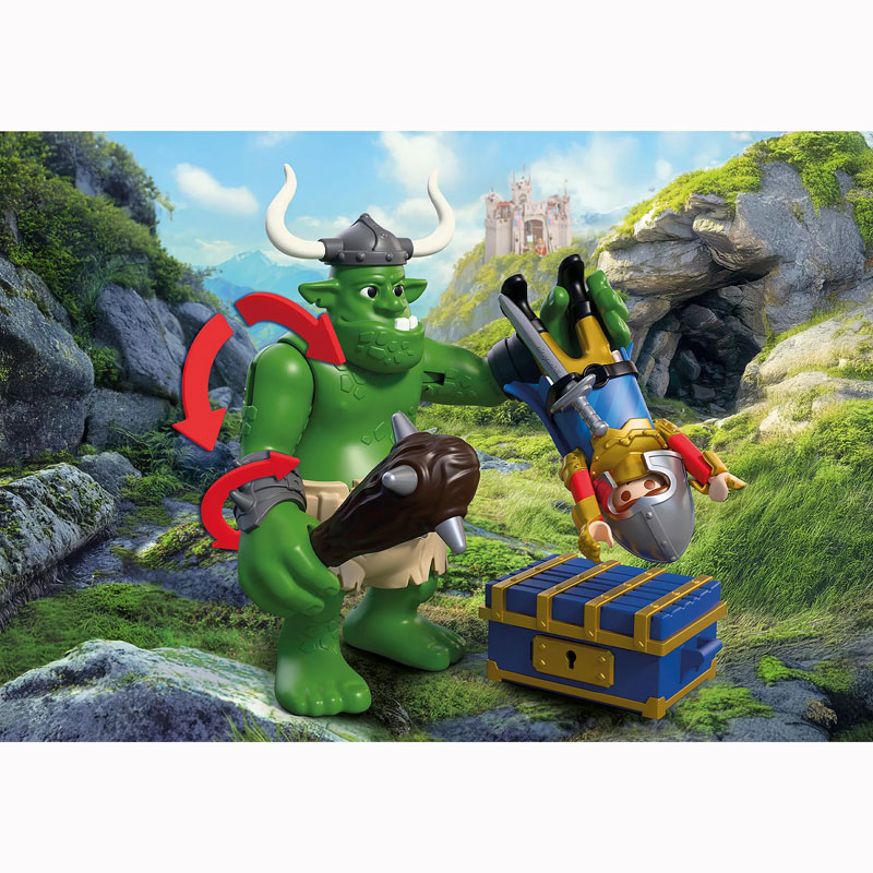 Playmobil Knights Λεοντόκαρδος Ιππότης και Τρολ με θησαυρό 72116