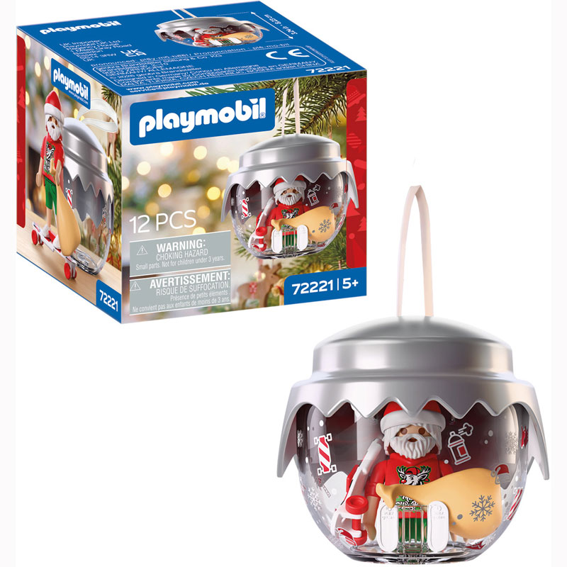 Playmobil Christmas - Χριστουγεννιάτικη Μπάλα Αϊ-Βασίλης Σκέϊτερ 72221