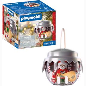 Playmobil Christmas - Χριστουγεννιάτικη Μπάλα Αϊ-Βασίλης Σκέϊτερ 72221
