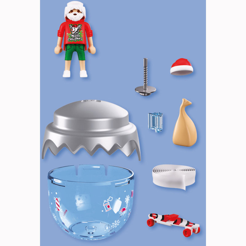 Playmobil Christmas - Χριστουγεννιάτικη Μπάλα Αϊ-Βασίλης Σκέϊτερ 72221