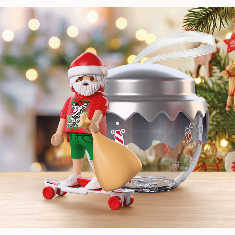 Playmobil Christmas - Χριστουγεννιάτικη Μπάλα Αϊ-Βασίλης Σκέϊτερ 72221