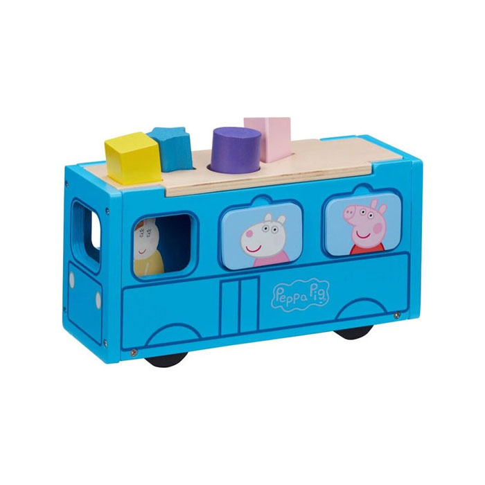Giochi Preziosi Peppa Pig Σχολικό Λεωφορείο με Σχήματα PPC740000