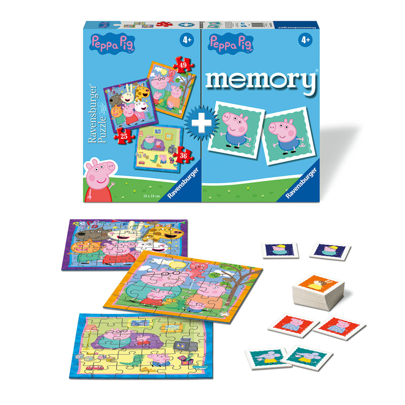 Ravensburger Επιτραπέζιο Memory® & 3 Παζλ Peppa Pig 03152