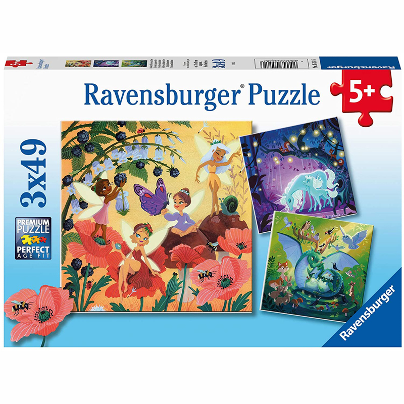 Ravensburger Παζλ 3x49 τεμ. Μαγικός Κόσμος 05181